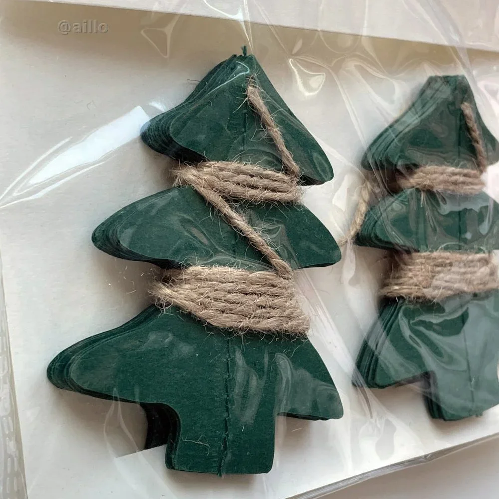 IKEA VINTER 2021 Garland, handmade Christmas tree shaped, green, 2 yard
